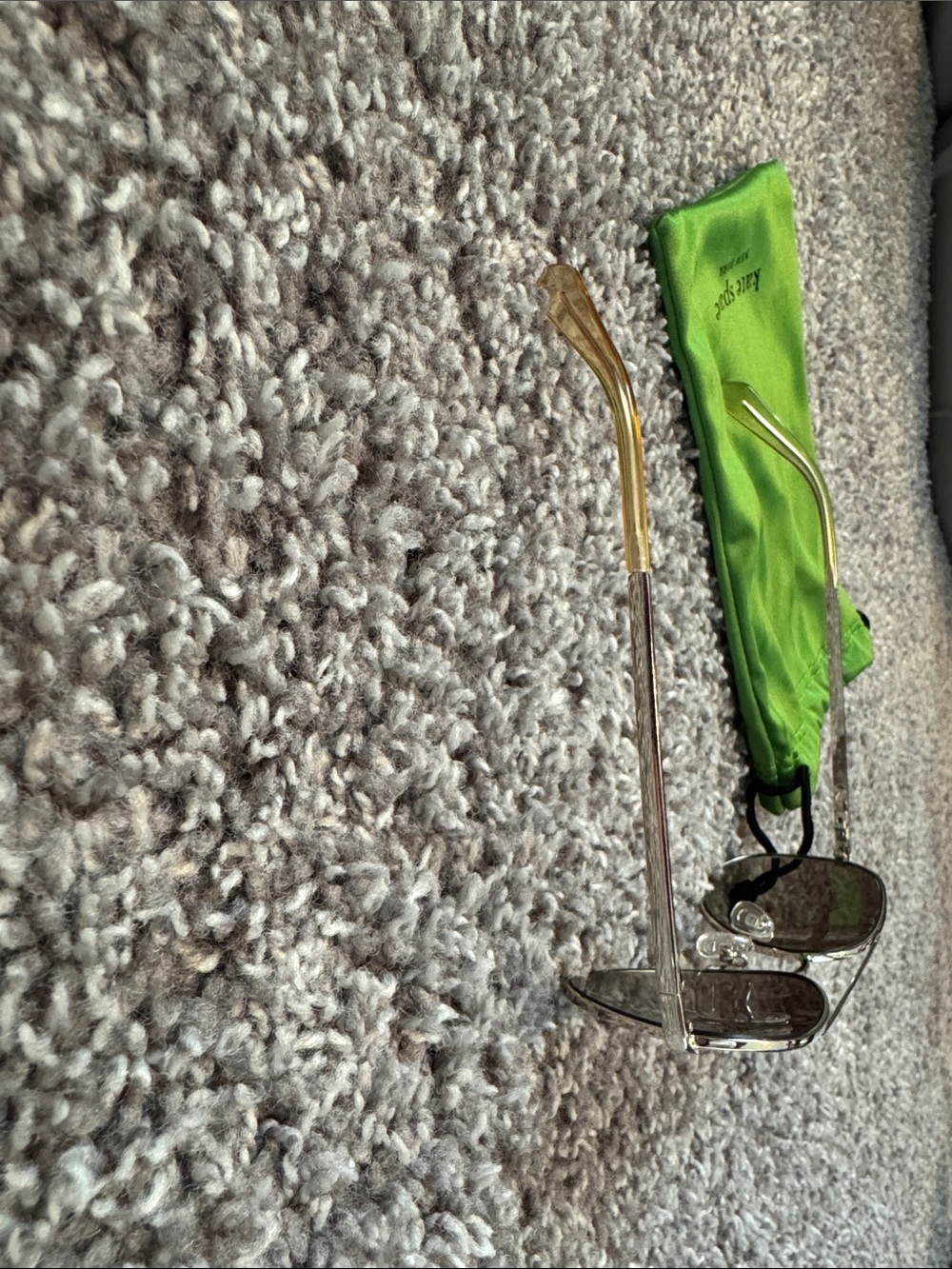 New Kate Spade Gold Metal Aviator Sunglasses - Picture 3 of 4